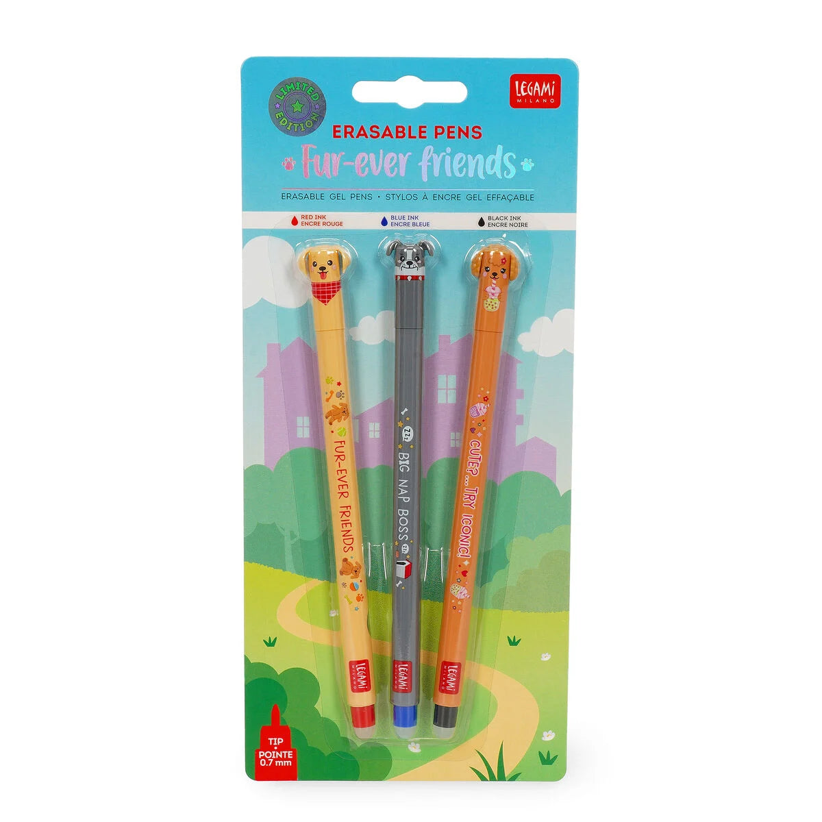 Set 3 bolígrafos borrables perros Les Trouvailles de Tolède