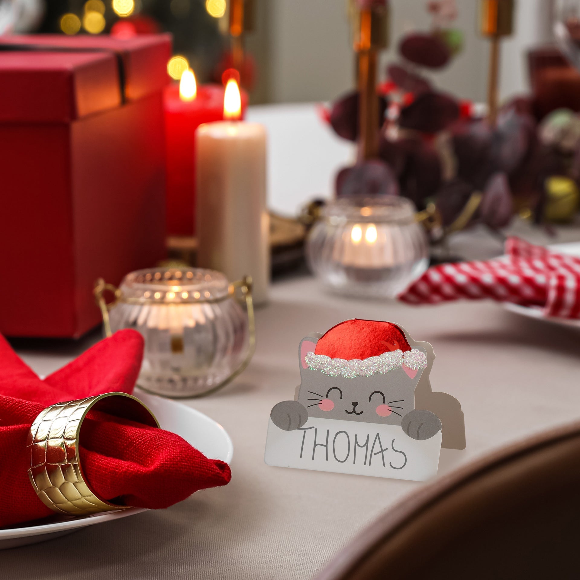 Set de 12 tarjetas de mesa navideñas Les Trouvailles de Tolède