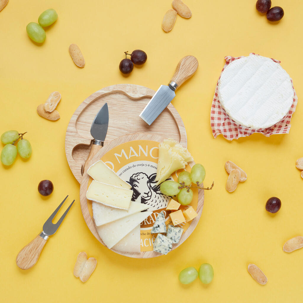 Tabla para Queso Manchego con cuchillos integrados Les Trouvailles de Tolède