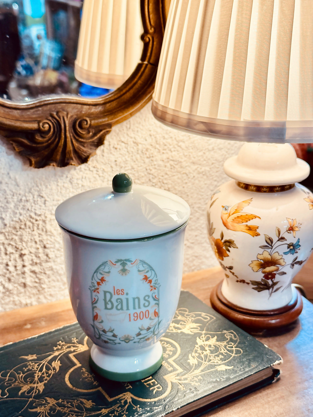 Bote de Cerámica Vintage con Tapa | Les Bains 1900 Les Trouvailles de Tolède