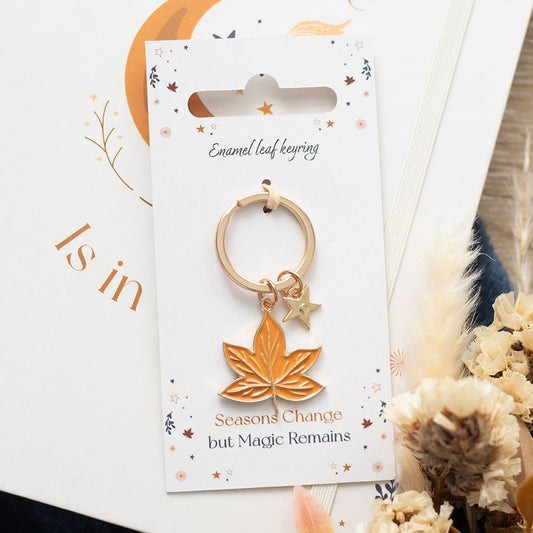 Llavero de Hoja de Otoño Metálico 🍁 Les Trouvailles de Tolède