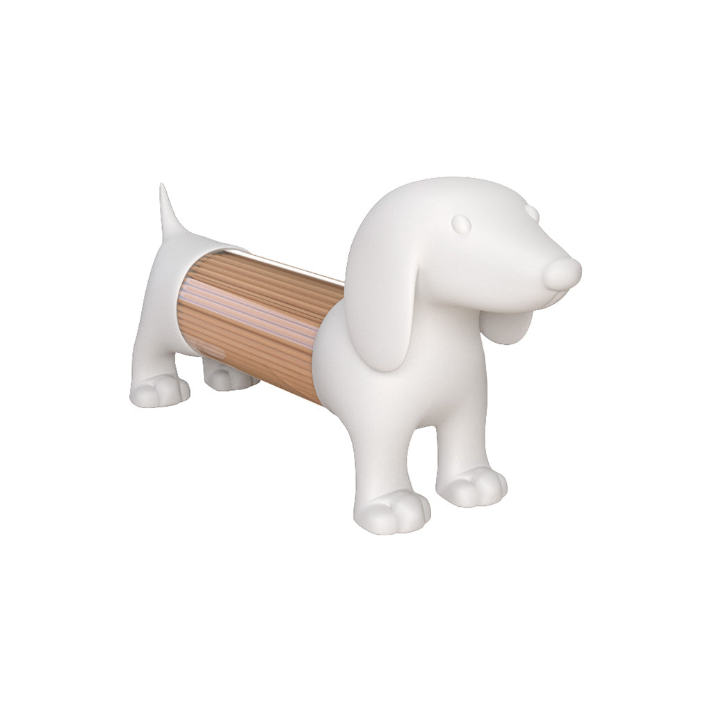 Ensemble salière et poivrière Teckel blanc