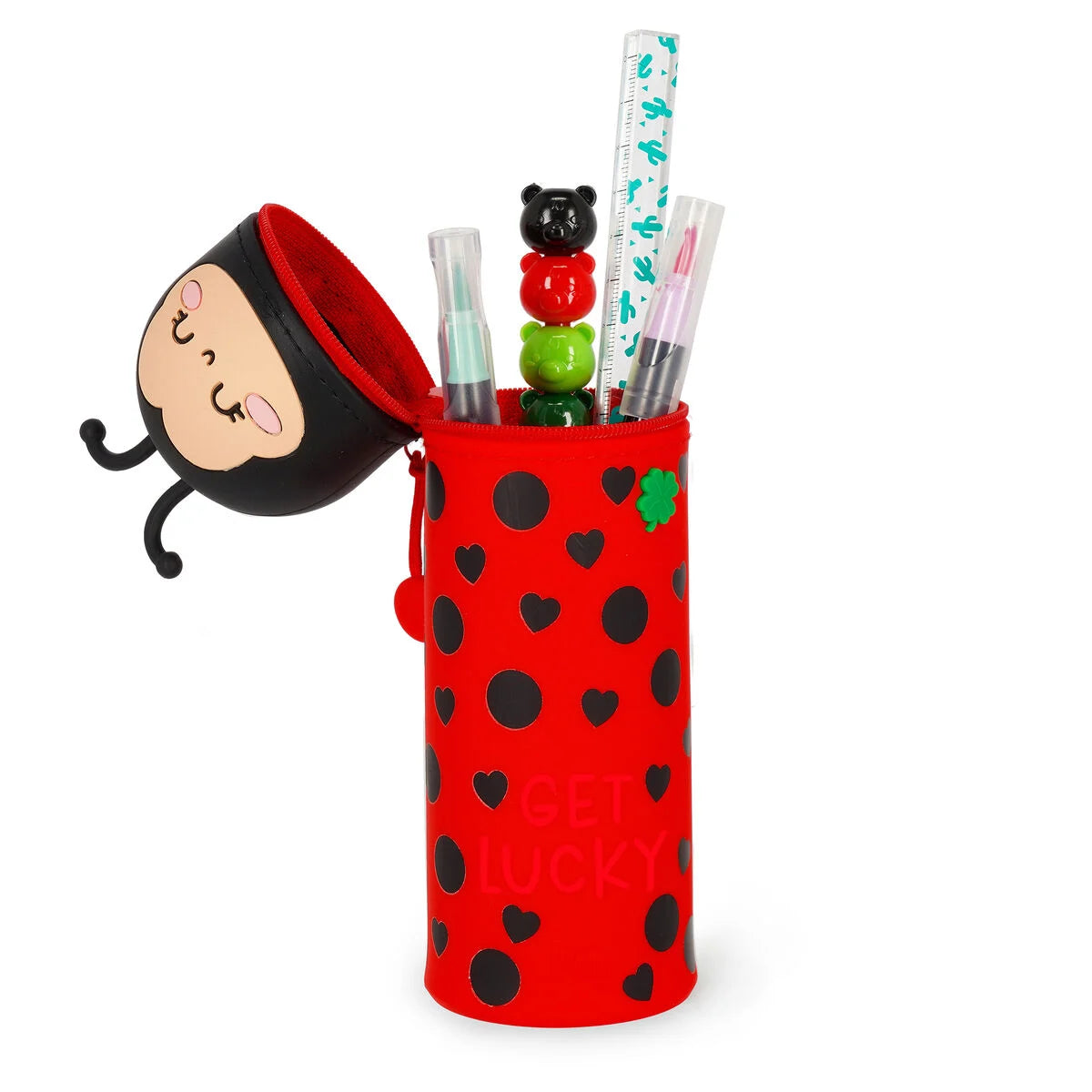 Estuche 2 en 1 de Silicona Ladybug “Get Lucky” Les Trouvailles de Tolède