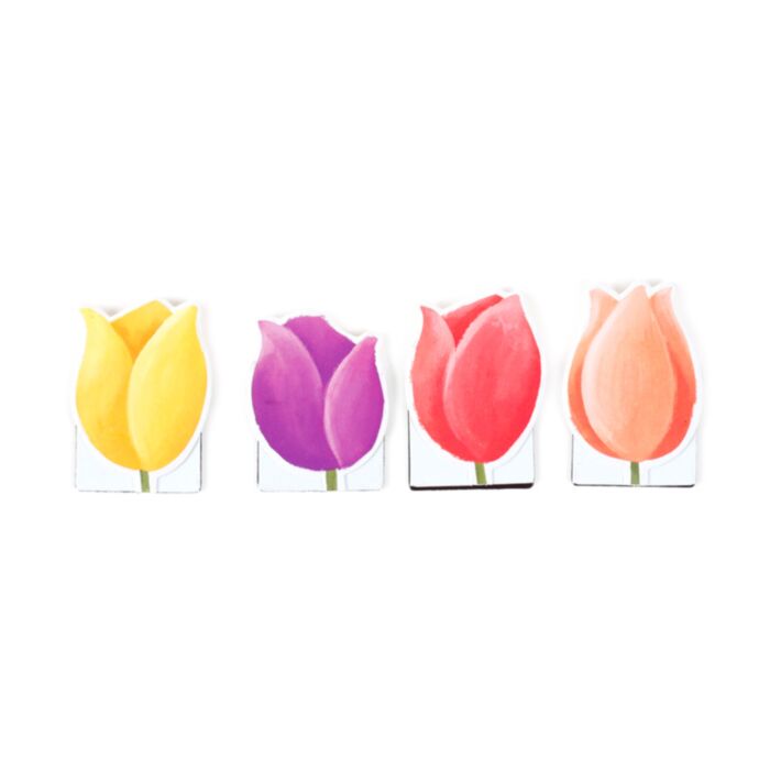 Set de 4 marcapáginas magnéticos tulipanes Les Trouvailles de Tolède