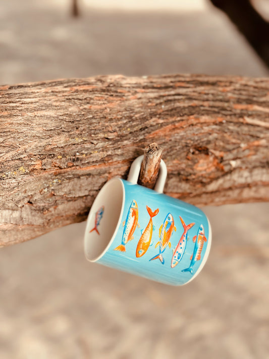 Mug Sardinas azul 325 ml Les Trouvailles de Tolède