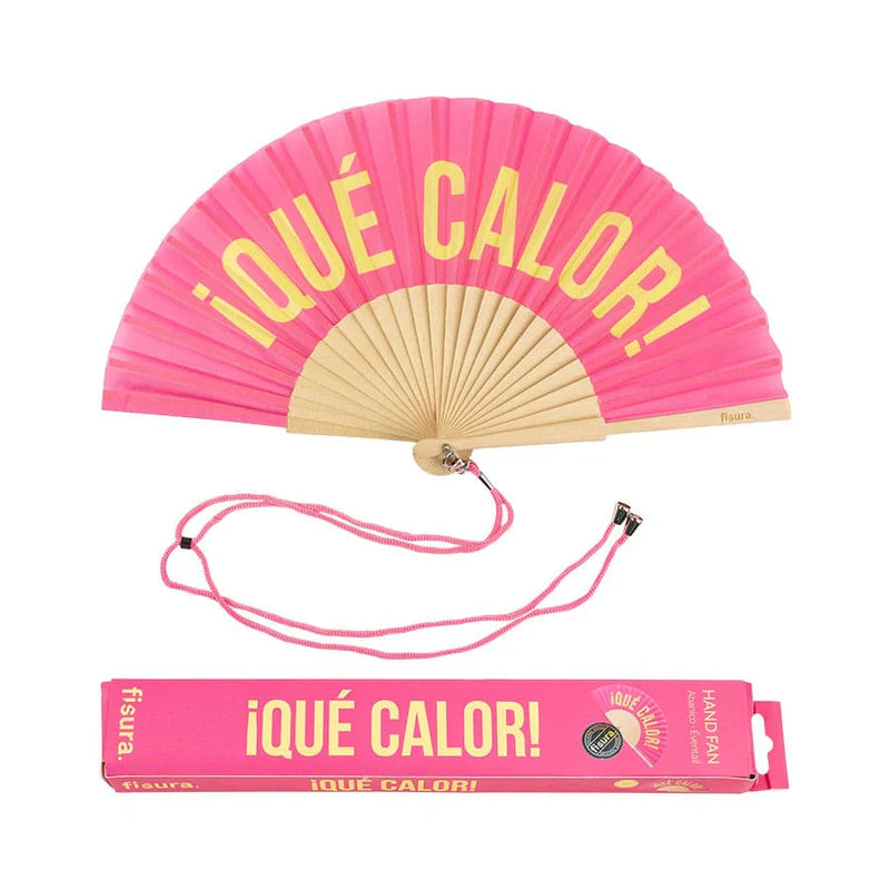 Abanico Qué calor rosa Les Trouvailles de Tolède