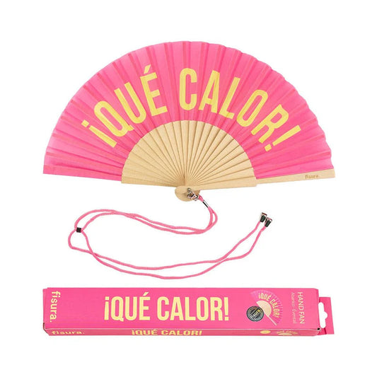 Abanico Qué calor rosa Les Trouvailles de Tolède