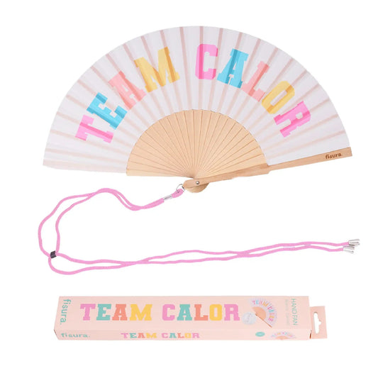 Abanico “Team calor” beige Les Trouvailles de Tolède