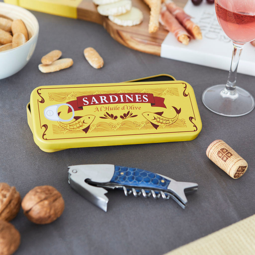 Sacacorchos sardina con caja metálica Les Trouvailles de Tolède