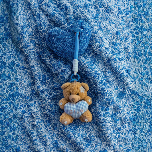 Llavero osito “Blue” con corazón Les Trouvailles de Tolède