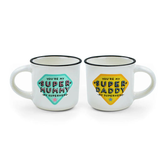Set de 2 Tazas de Café Super Mummy & Super Daddy – Legami Les Trouvailles de Tolède