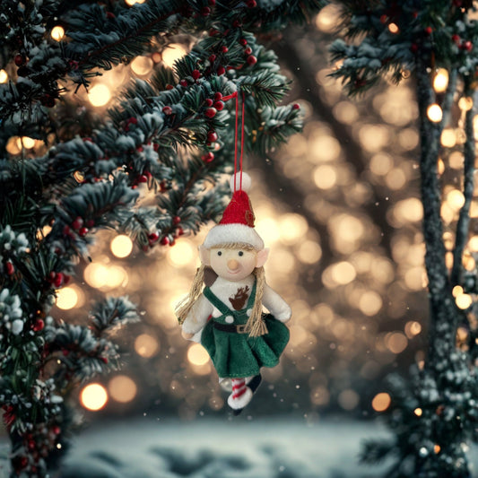 Adorno de Navidad – Elfa navideña colgante Les Trouvailles de Tolède
