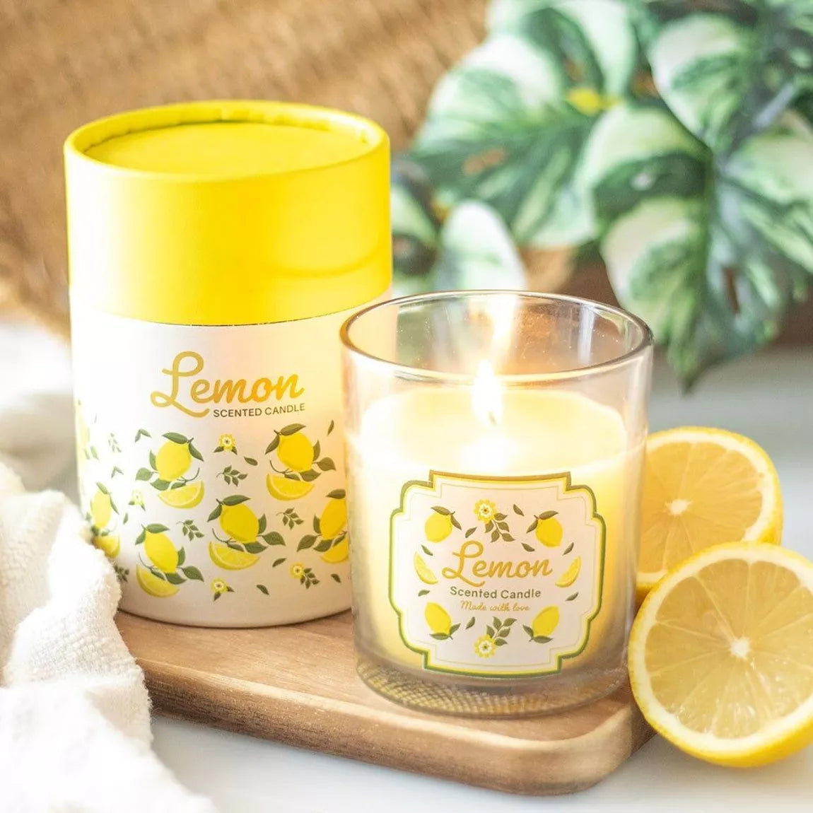 Vela aromática limón – vela decoración aroma limón Les Trouvailles de Tolède
