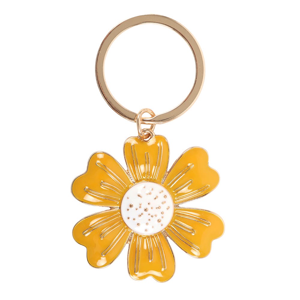 Llavero Margarita Amarilla – Charm floral primaveral Les Trouvailles de Tolède