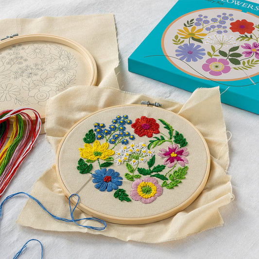 Kit de bordado Wild Flowers Les Trouvailles de Tolède