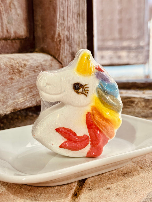 Bomba de baño unicornio arcoíris Les Trouvailles de Tolède