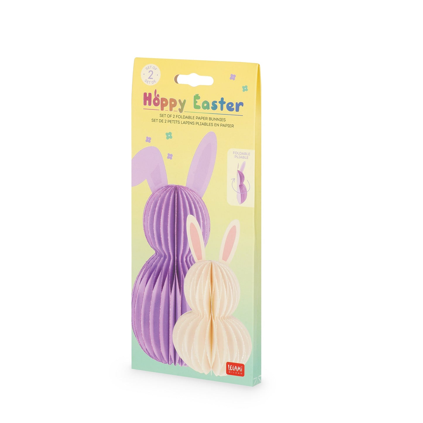 Set de 2 Conejitos Plegables de Papel – Hoppy Easter Les Trouvailles de Tolède