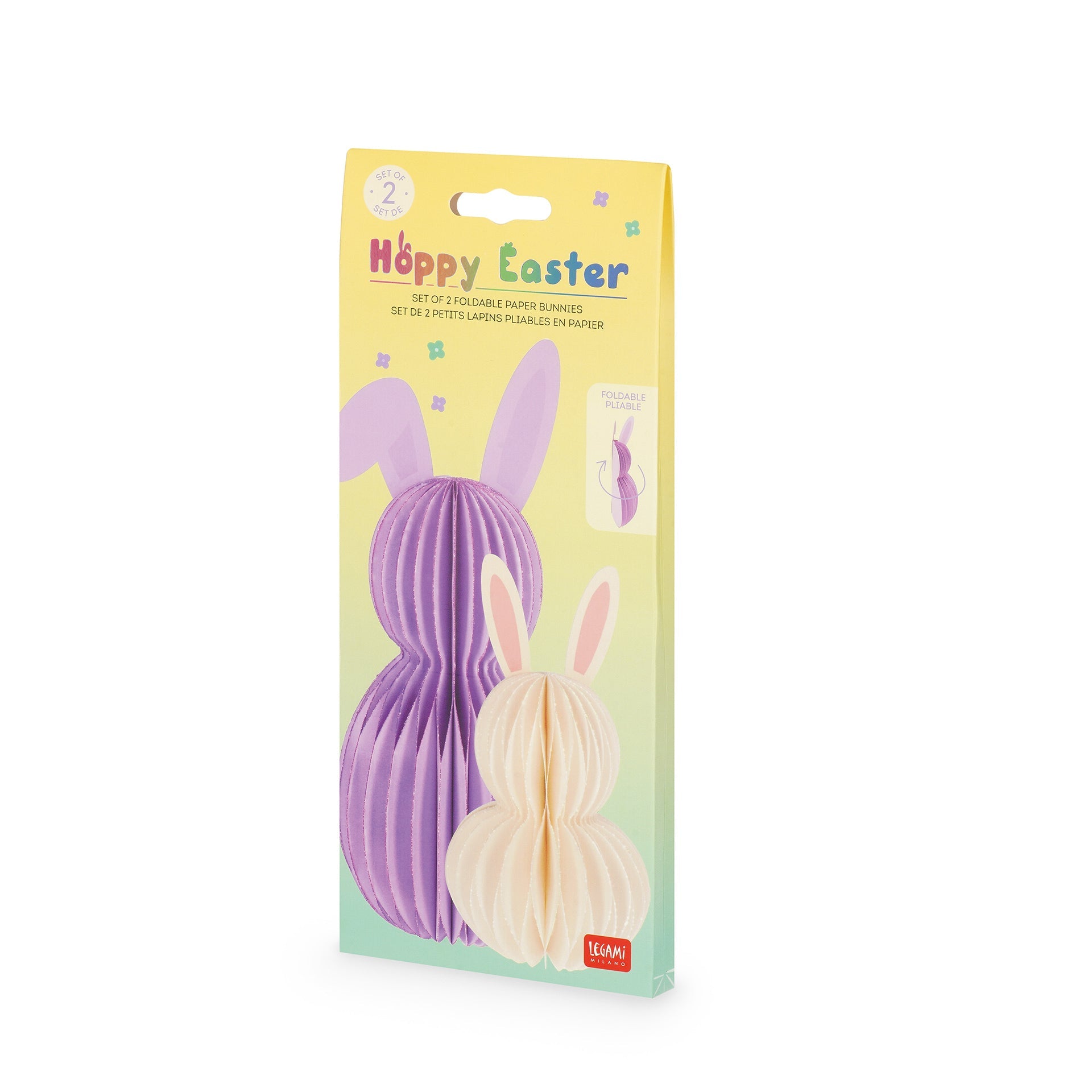 Set de 2 Conejitos Plegables de Papel – Hoppy Easter Les Trouvailles de Tolède