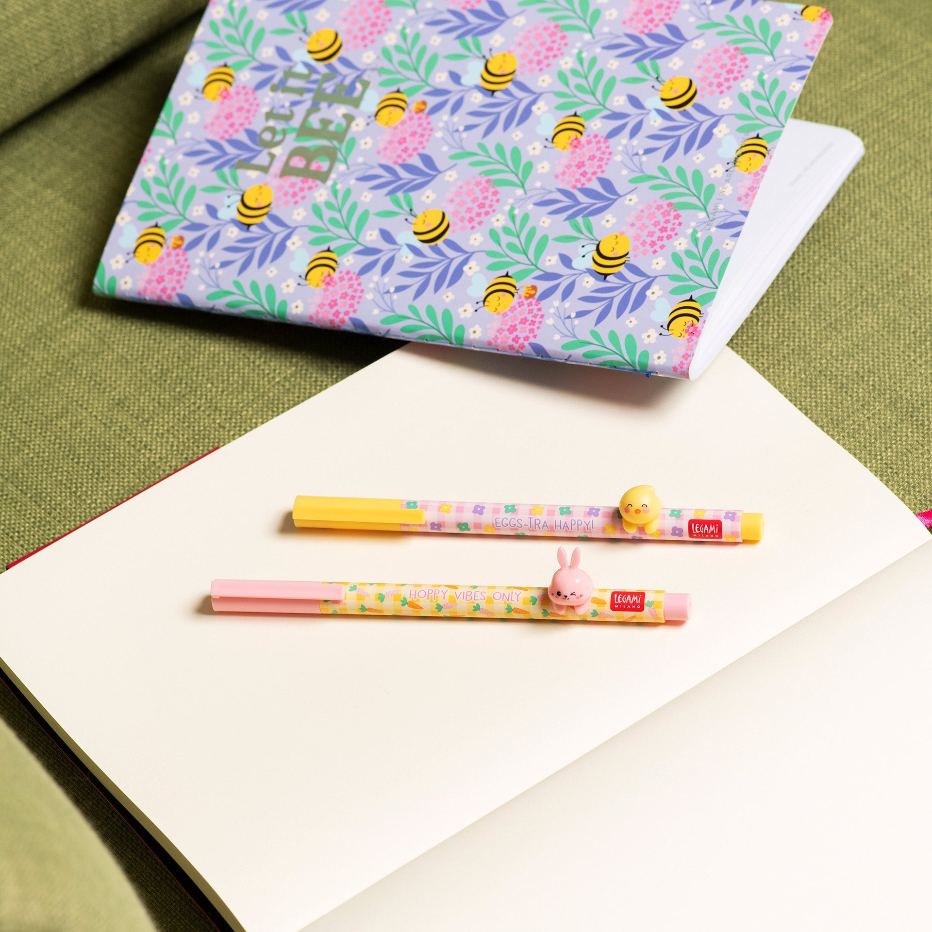 Set de 2 Bolígrafos de Gel “Hoppy Easter” Les Trouvailles de Tolède