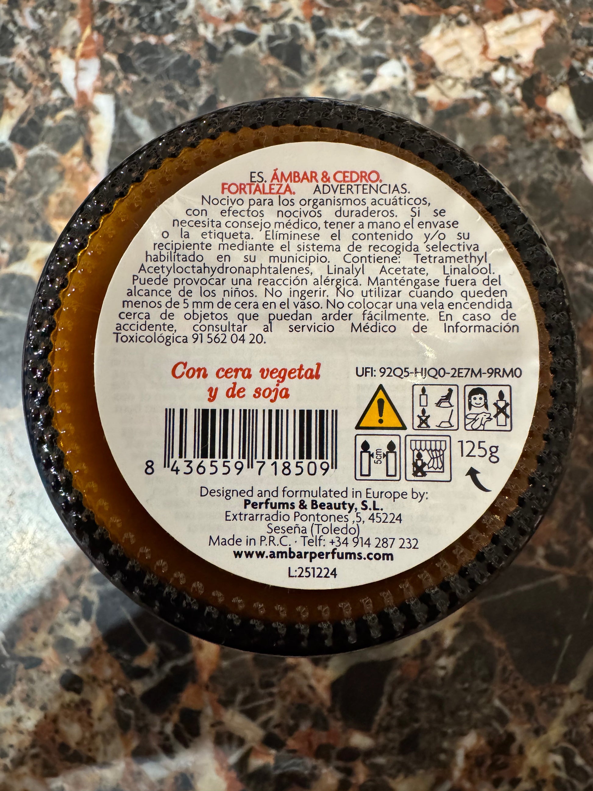 Vela ambar & cedro Les Trouvailles de Tolède
