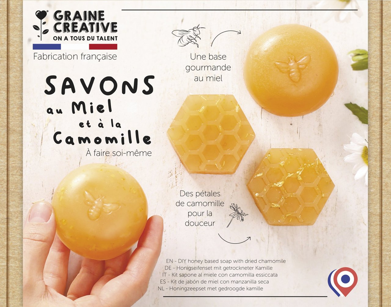 Kit DIY Jabón – Miel & Manzanilla Les Trouvailles de Tolède