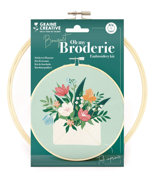 Kit de Bordado Oh my Broderie – Ramo Floral Les Trouvailles de Tolède