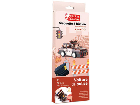 Maqueta a Fricción – Coche de Policía para Construir Les Trouvailles de Tolède