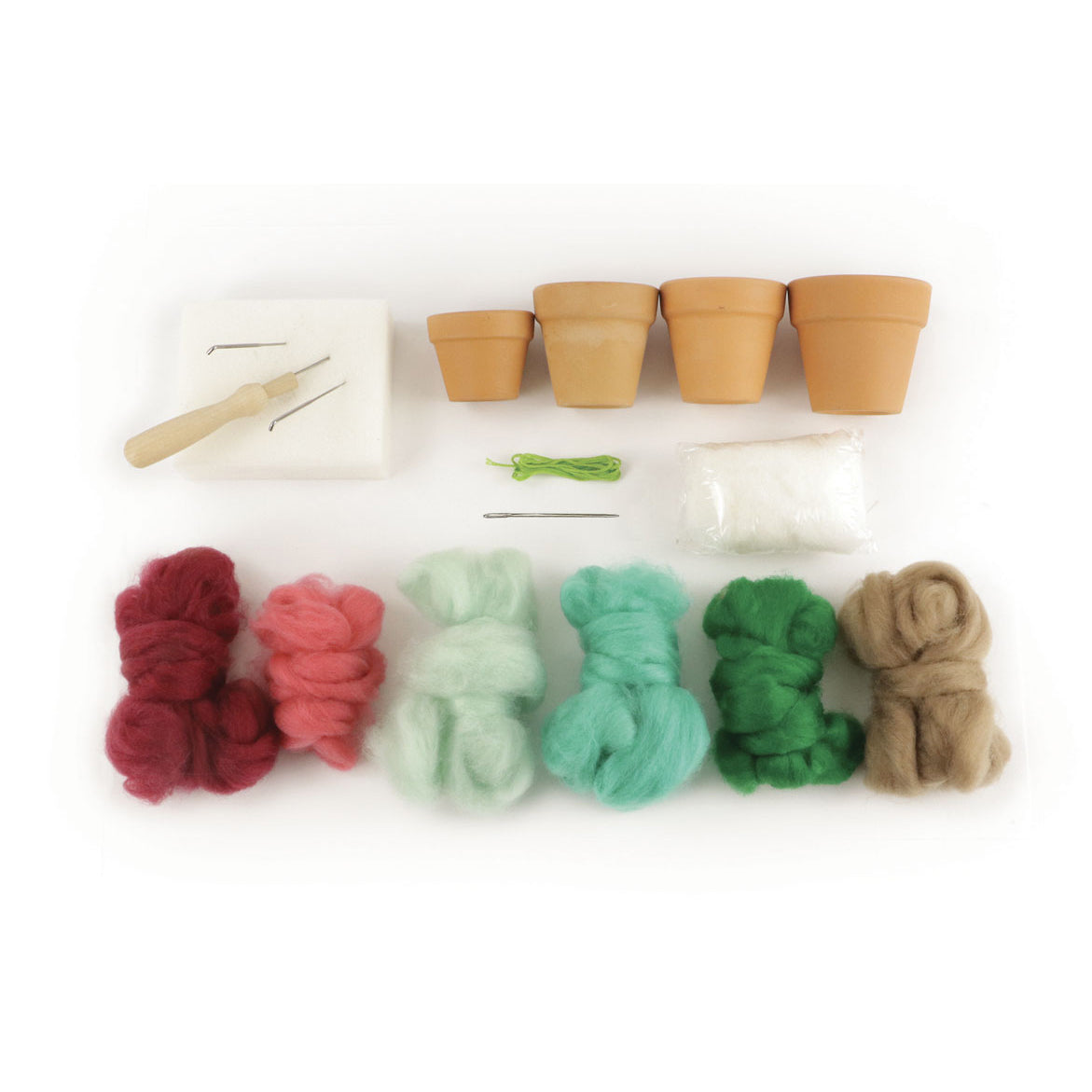 Kit DIY Jardín de Cactus en Lana Cardada Les Trouvailles de Tolède