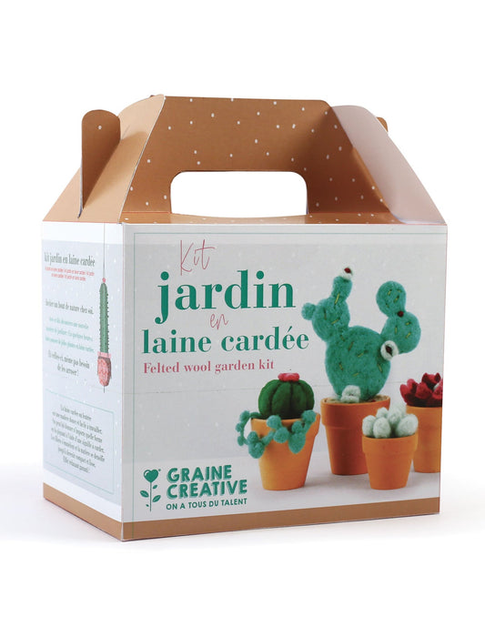 Kit DIY Jardín de Cactus en Lana Cardada Les Trouvailles de Tolède