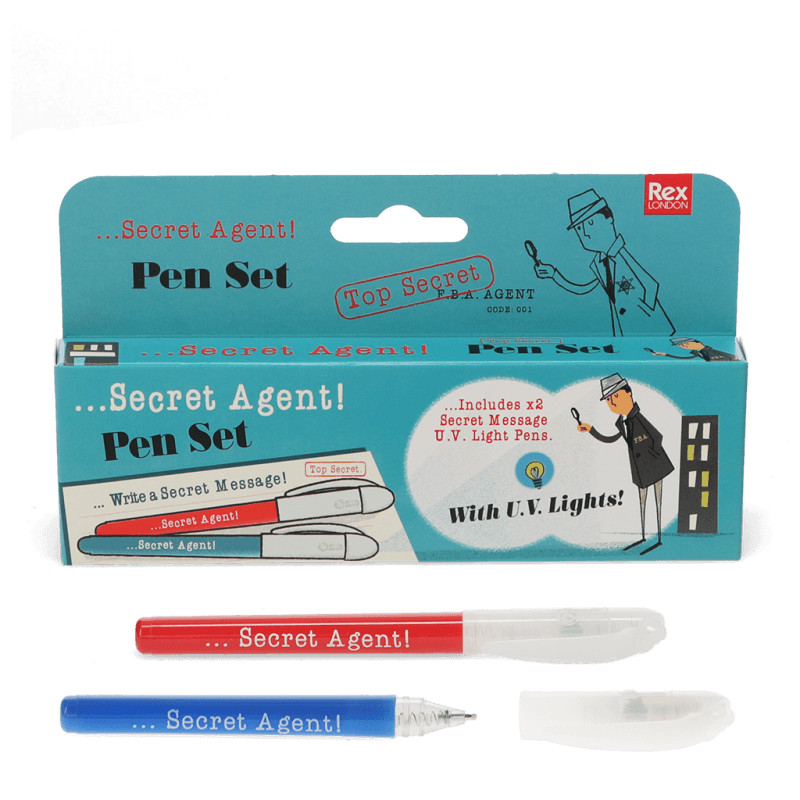 Set de 2 Bolígrafos Espía con Tinta Invisible – Secret Agent Les Trouvailles de Tolède