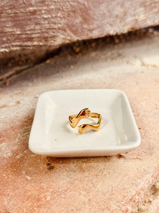 Anillo Amaya – Acero inoxidable dorado Les Trouvailles de Tolède