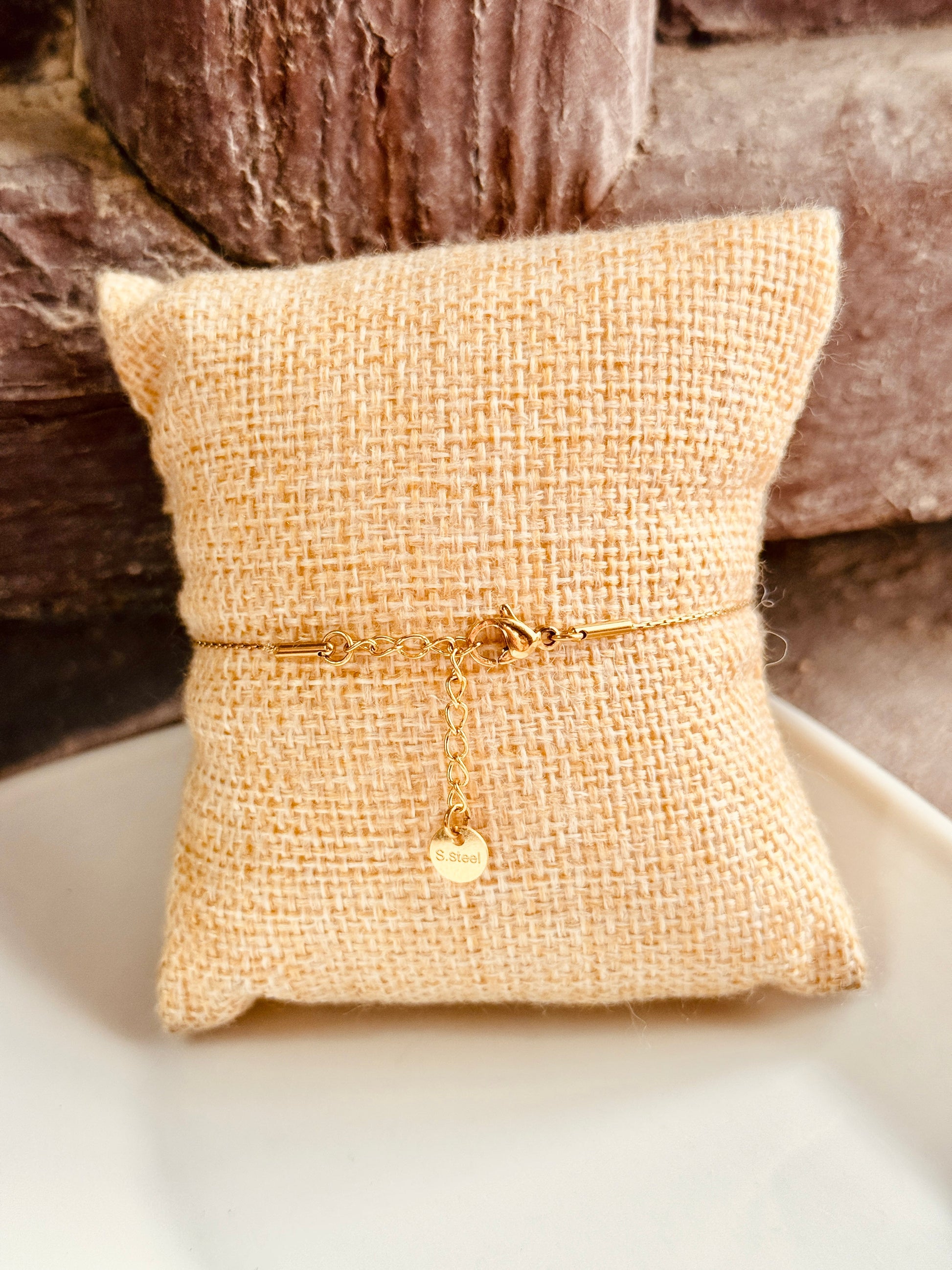 Pulsera Perla dorada – Acero inoxidable Les Trouvailles de Tolède