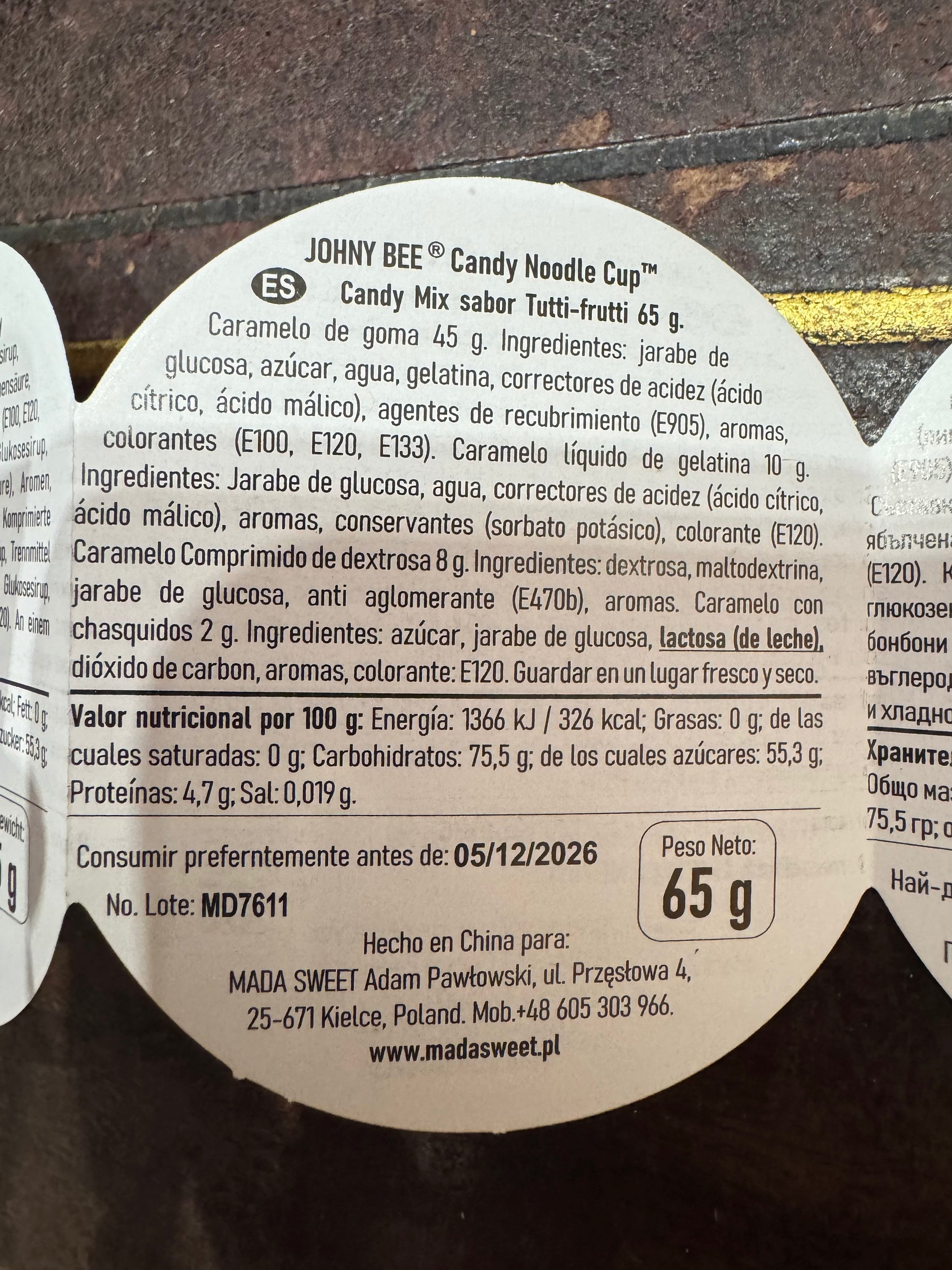 Candy Noodle Cup Les Trouvailles de Tolède