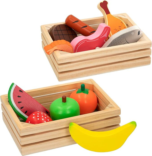 Set de 2 cajas de alimentos de madera Les Trouvailles de Tolède
