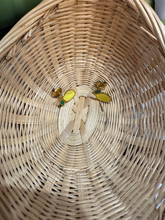 Boucle d’oreille citron Les Trouvailles de Tolède