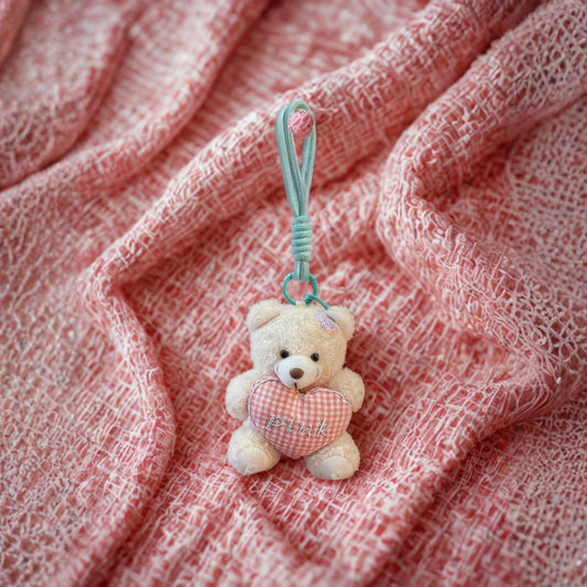 Llavero osito “Pink” con corazón Les Trouvailles de Tolède