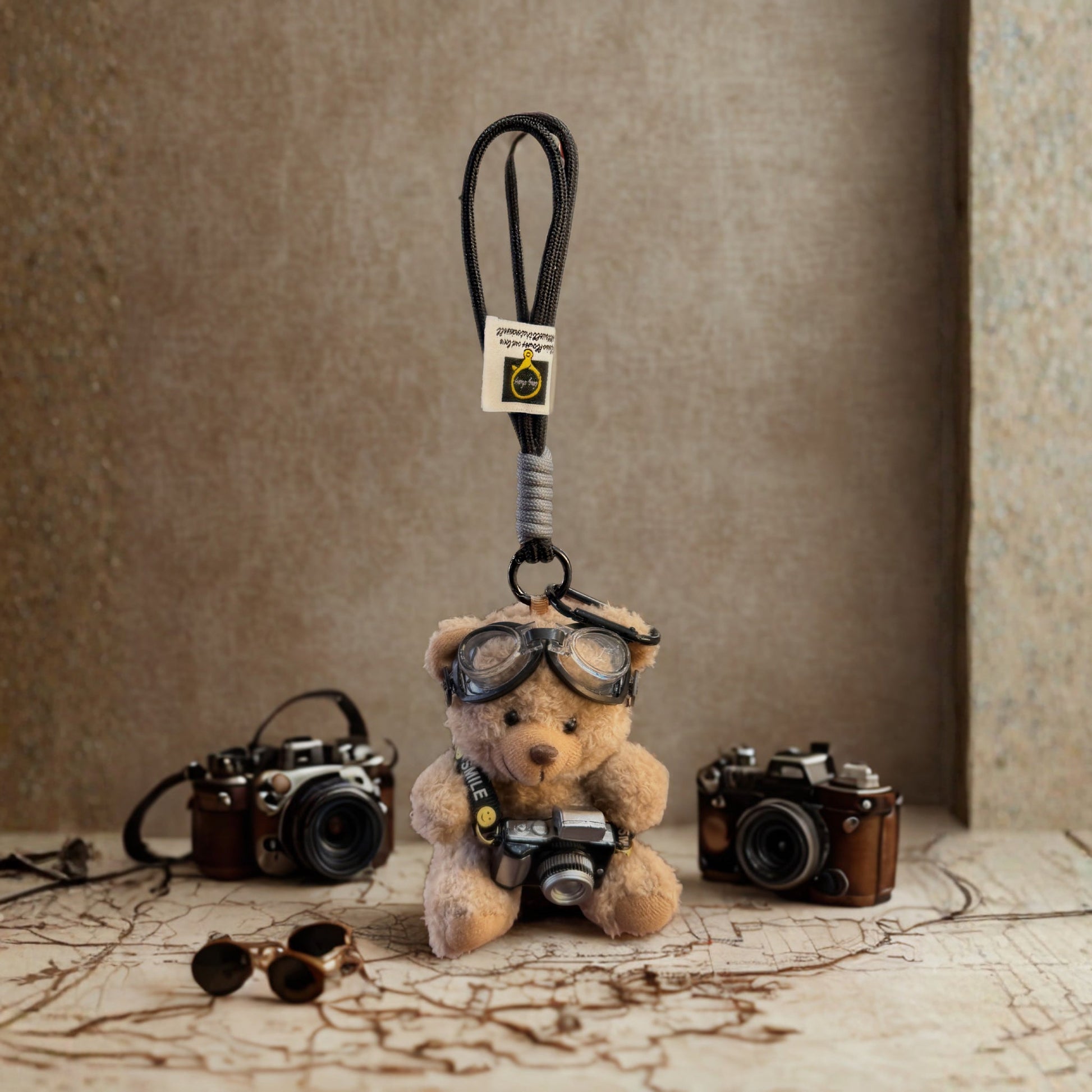 Charm para bolso osito fotógrafo Les Trouvailles de Tolède