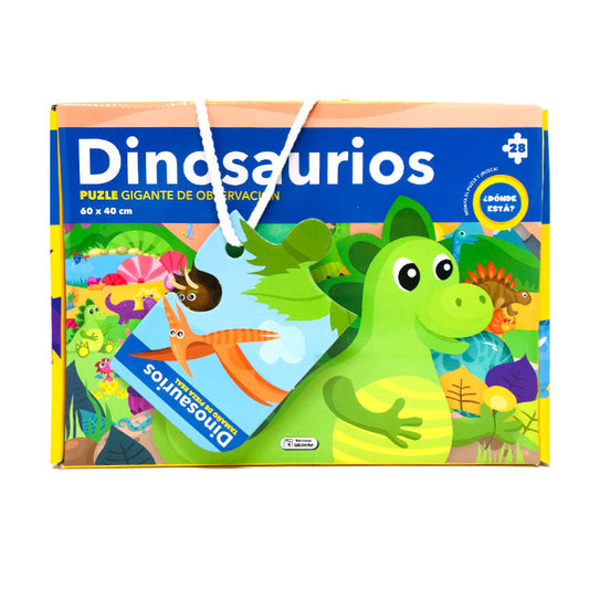 Puzzle Gigante de Observación “Dinosaurios” – 28 Piezas Les Trouvailles de Tolède