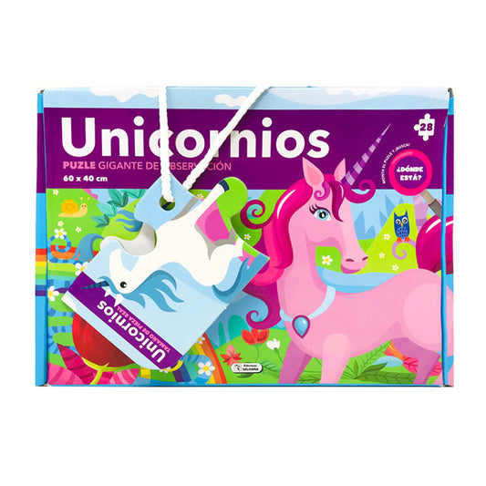 Puzzle Gigante de Observación “Unicornios” – 28 Piezas Les Trouvailles de Tolède