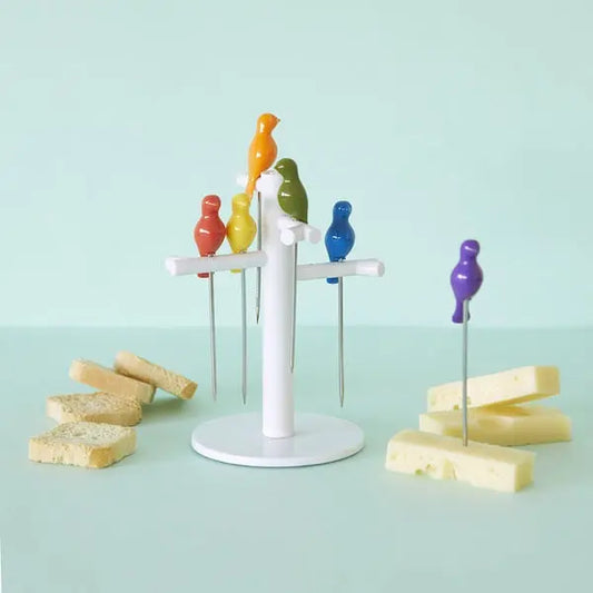 Tenedor aperitivo Birdies x6 Les Trouvailles de Tolède