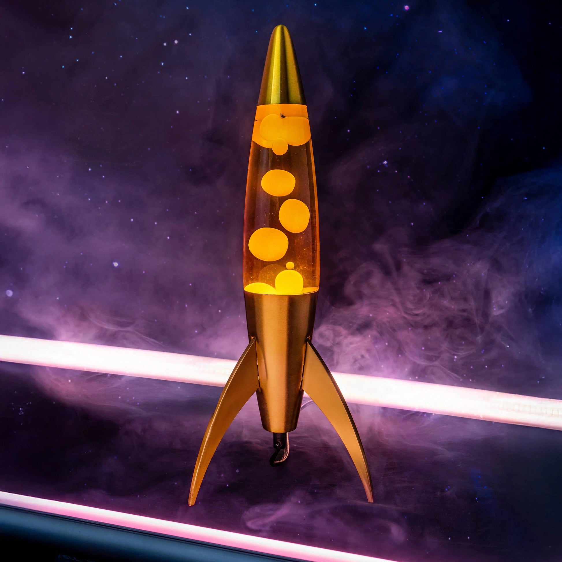 Lámpara de lava Rocket degradado naranja Les Trouvailles de Tolède