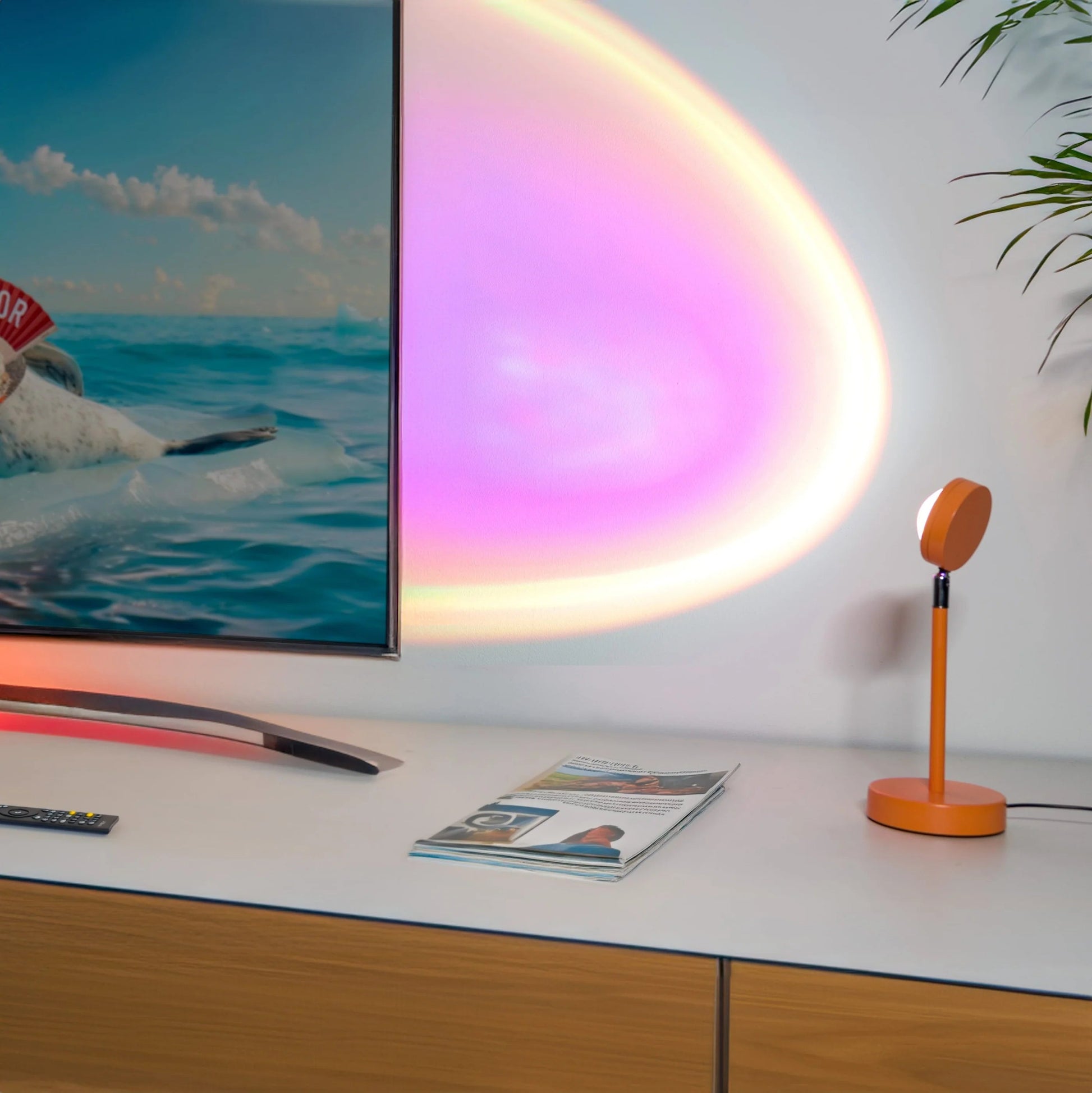 Lámpara de Mesa “Atardecer” naranja Les Trouvailles de Tolède