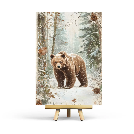 Postale - Oso en el bosque Les Trouvailles de Tolède
