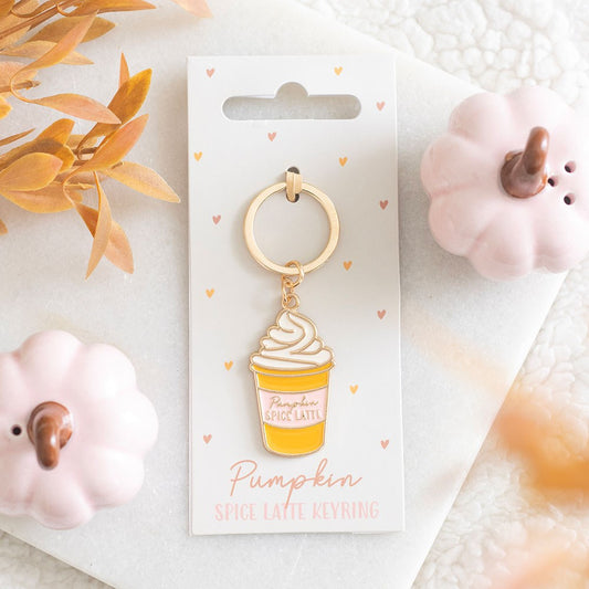 Llavero Pumpkin Spice Latte de Metal 🍂 Les Trouvailles de Tolède