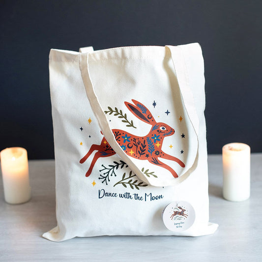 Bolsa Totebag de Liebre Mística 🐇🌙 Les Trouvailles de Tolède