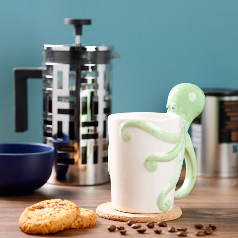 Taza de cerámica con asa pulpo Les Trouvailles de Tolède