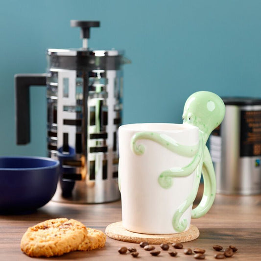 Taza de cerámica con asa pulpo Les Trouvailles de Tolède