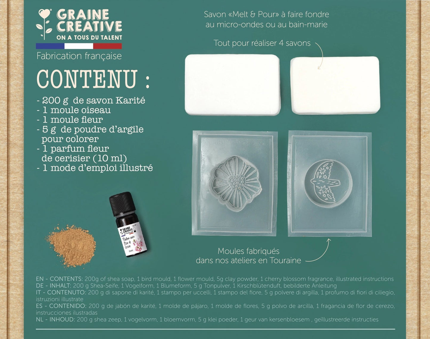 Kit DIY Jabones – Karité & Flor de Cerezo Les Trouvailles de Tolède