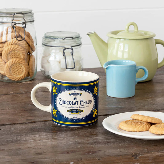 Taza retro de cerámica – Café de París « Chocolat Chaud » Les Trouvailles de Tolède